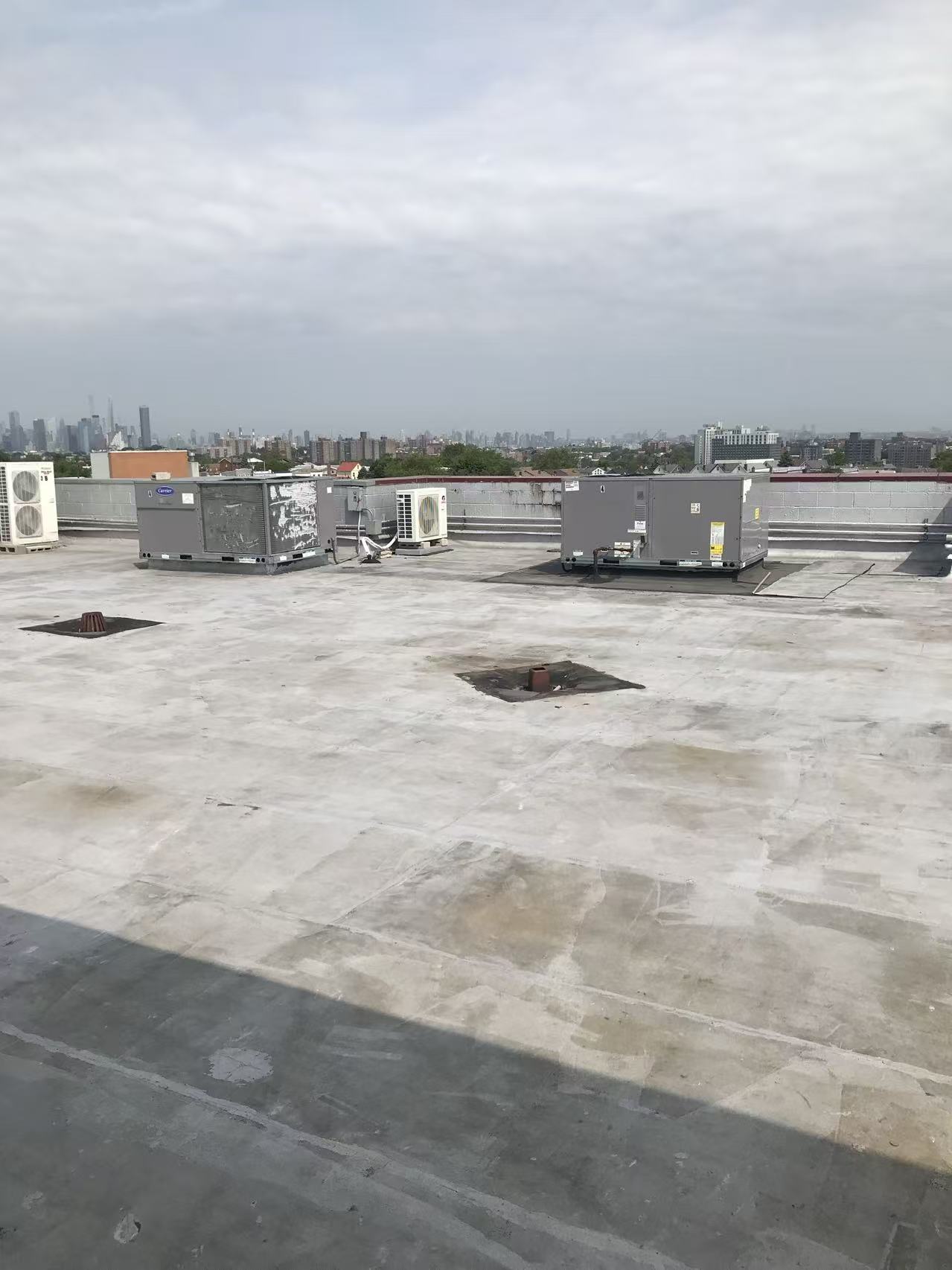 HVAC equipment installed on a New York rooftop